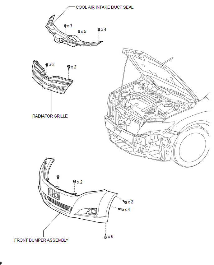 Toyota Venza Components  Front Bumper  Service Manual